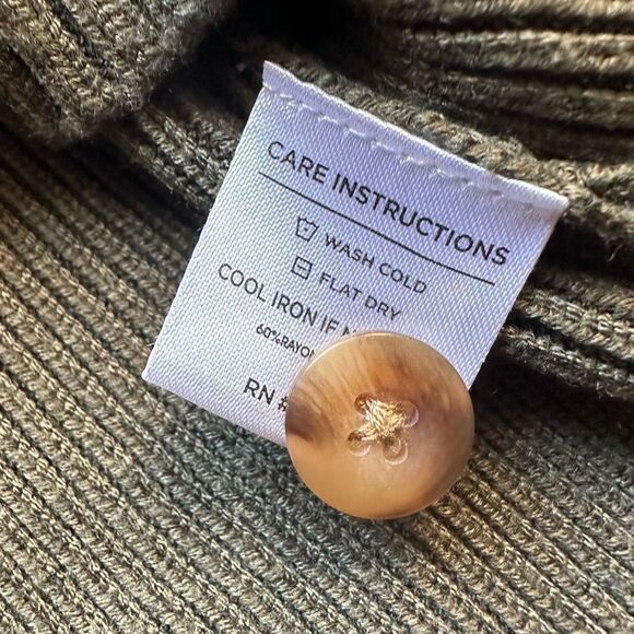 Mizzen+Main‎ Green Ribbed Pullover Mock Neck Button Sweater Men’s L Read - Picture 5 of 11